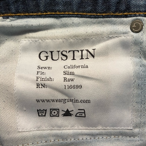 Gustin raw selvedge slim fit men’s size 32x32 USA made - Picture 11 of 12